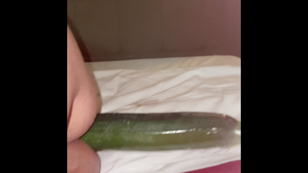 Fisting anal different zuchini toy dildo