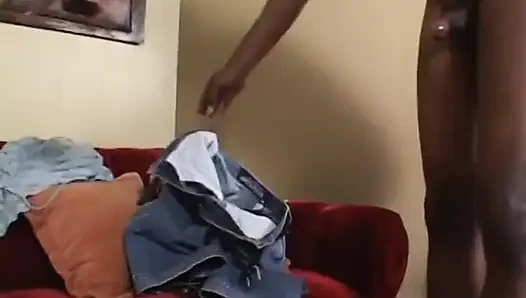 Horny back stud with a huge dick bangs sexy white babe hard after getting a bj