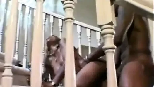 Pelacur ebony semok dientot memeknya yang basah