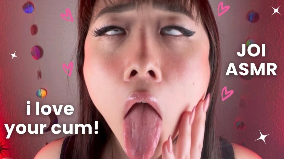 Your Asian Girlfriend Begging for Cum on her Ahegao Face -ASMR JOI