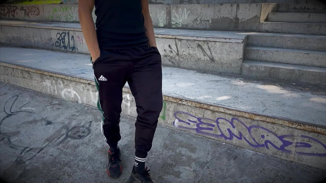 A skater met a guy and went off to the stairs with him for a rough ass fucking.