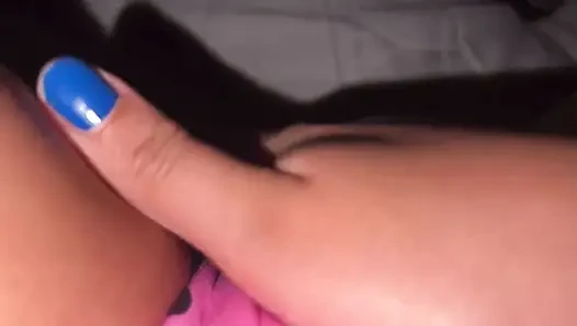 Don't look underneath. The sheets, hidden young girl with fingers, wet in orgasm, innocent and intense.