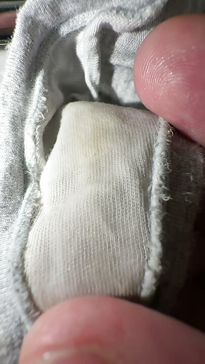 She left her wet panties for me and asked kindly to fill out with cum