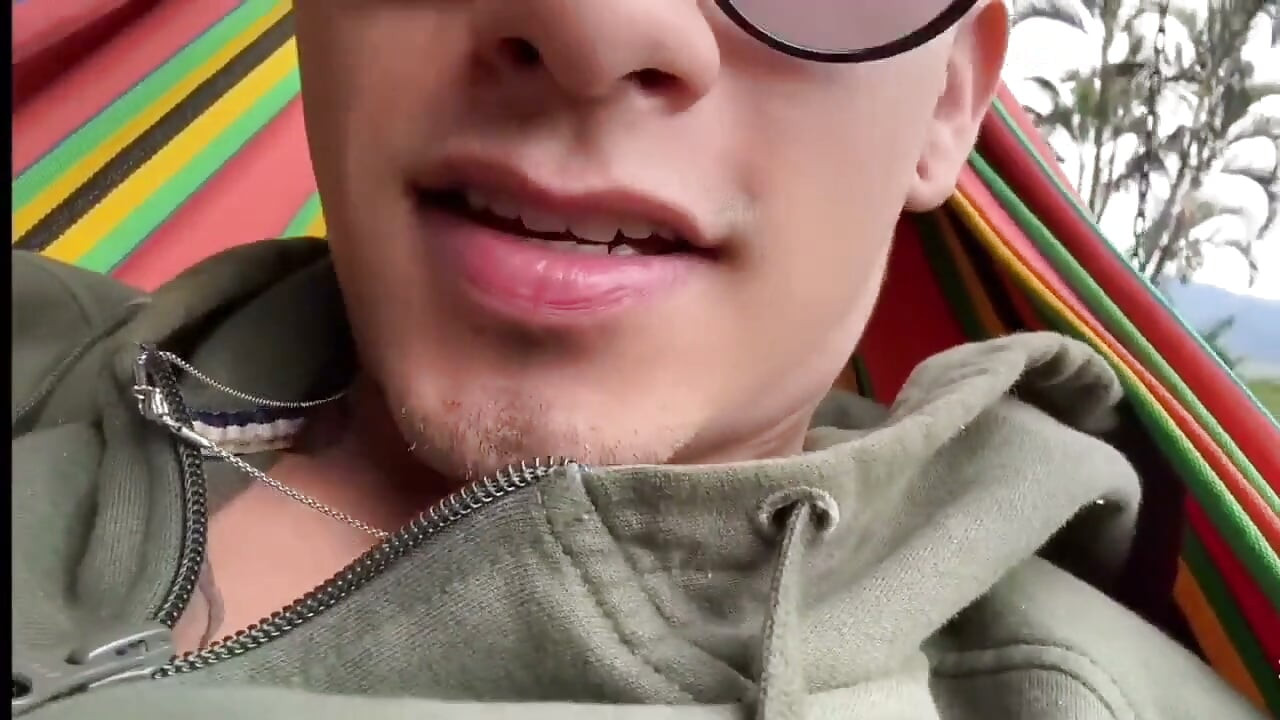 Horny Guy with Glasses Shows You His Morning Erection and Masturbates Outdoors - Andcristian
