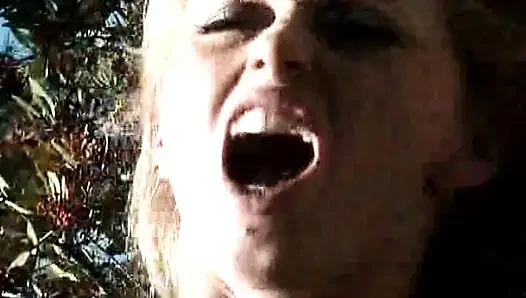 Classic Blonde Stepmom Fucked Hard by the Pool