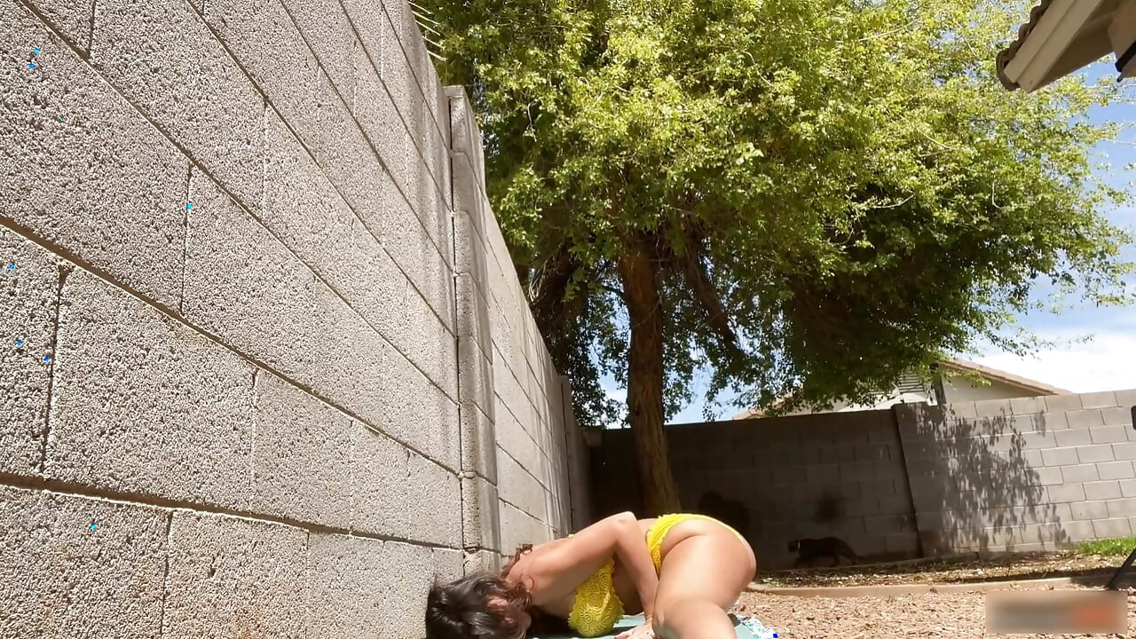 Bad Stepbro Helps Stepsister Stretch Outside- Risky Creampie