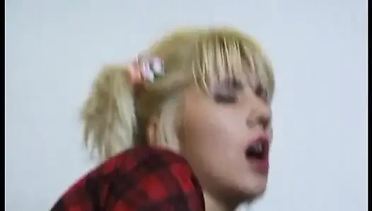 Hot teen blonde takes it anally