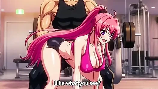 Тренер по спортзалу соблазняет милфу с большими натуральными сиськами и задницей