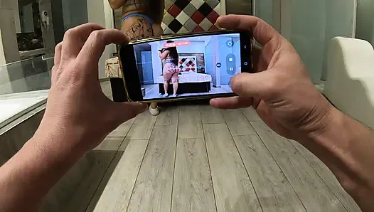 Argentinische brünette nimmt ihr erstes porno-video auf