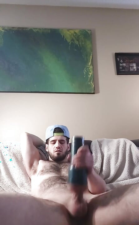 Great Front and Center Facing View Cumming All Over My Hand with the Help of Mrs. Pocket Pussy