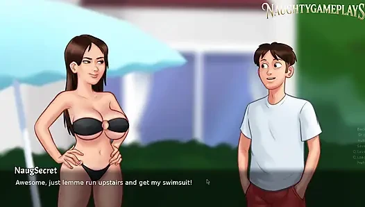 Breakfast turned into sex with cum on her ass - Summertime Saga 43 By DarkCookie - 3D Game