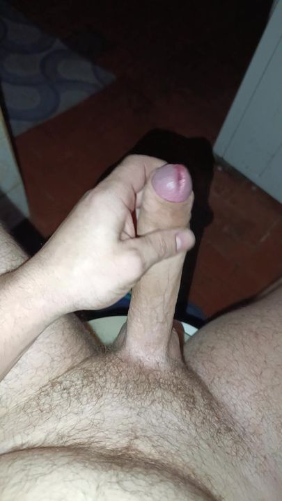 Hairy daddy jerk of his cock