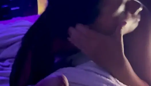 My stepsister wakes me up with a great blowjob and cumshot in her mouth.