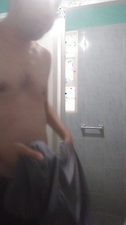 Me taking a shower