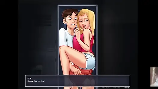 Big boobed slutty schoolgirl and I got stucked in the locker.