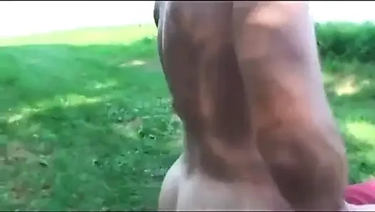 Outside pussy fucking big boobs girl anal dildo penetrated