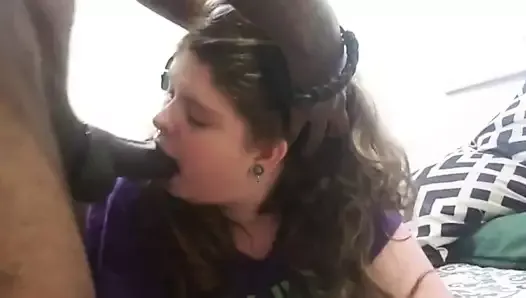 Cutest young BBW Slobbers on BBC (compilation)