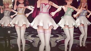 MMD R-18 Аниме-девушки сексуально танцуют, клип 244