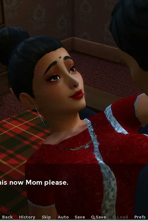 Insimology - Gameplay - Roleplay - Indian Red Saree Wearing Big Boobs and Ass Stepmom Fucks with Her Stepson