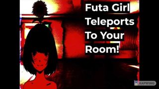 Onzedelijk asmr rollenspel futa -meisje teleporteert naar je kamer!