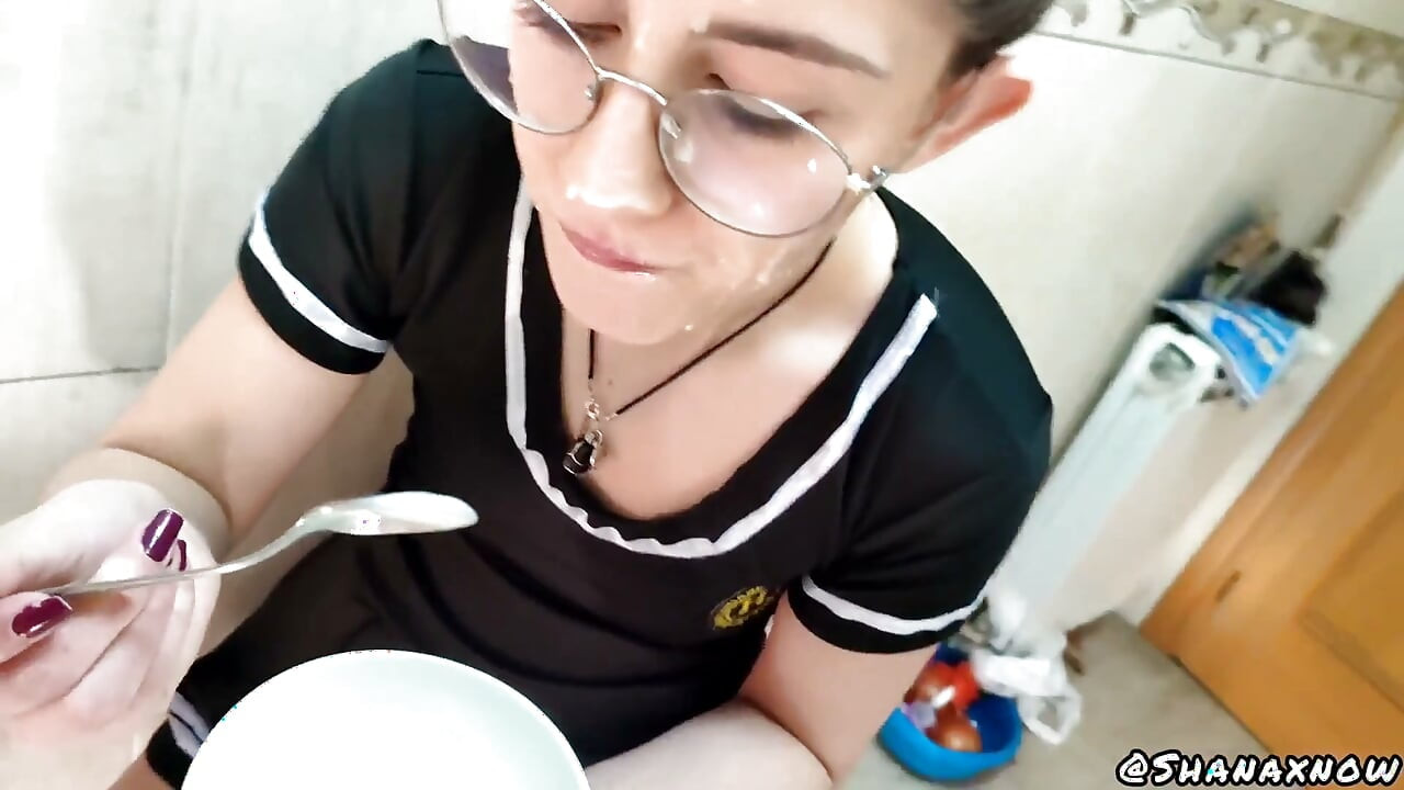 Invisible Man Disturbes Teen Student Uniform Blowjob Fuck