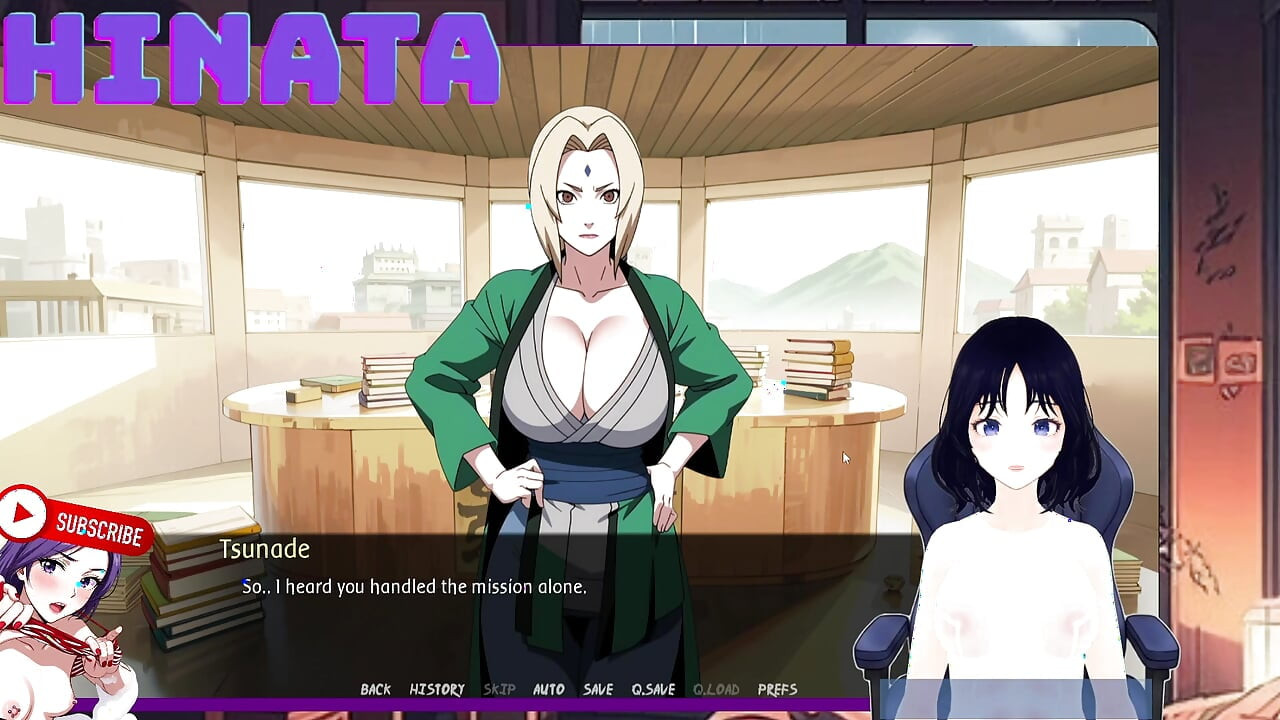 SHINBI SECRETS part 9. I spy on Tsunade in her HOKAGE office