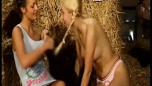 Blonde German Babe Gets Shared in Vintage FFM Threesome Age Gap