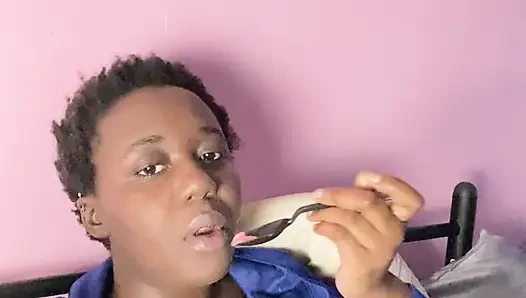 Italian Ice Cream Mukbang Nude With Natural Big Tits Out And Exposed