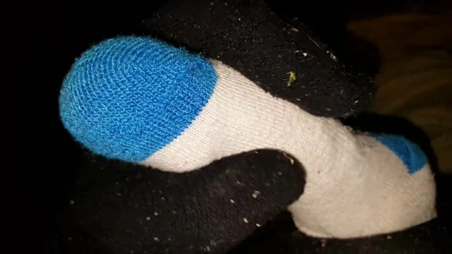 Slow and gentle sock stroking