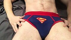 I am your Superman, intense cock stroking, cum with me