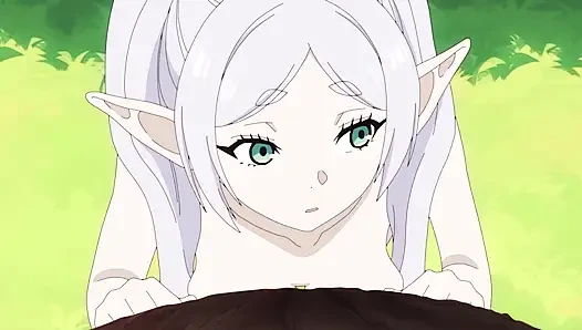 Frieren's Elven Pussy Destroyed by Himmel's Heroic Cock in the Woods