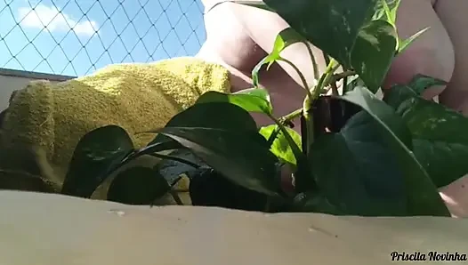 Stepmom Records Video For Stepson's Friend Teaching Gardening - Part 02