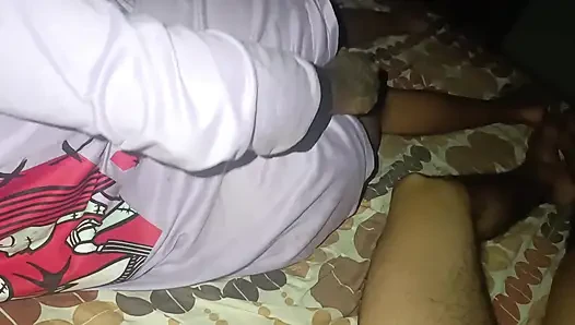 My stepson lay naked and I make him put his cock in me and fill my pussy with milk