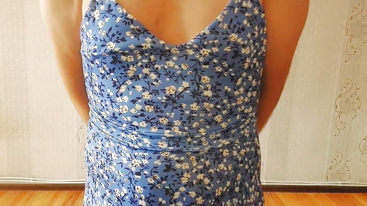 Stunning trans girl playing with her silky hair