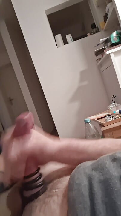 Masturbation cockring cumshot