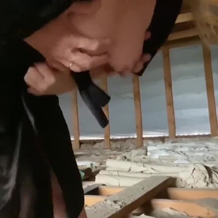 My Mother-in-law's Friend Turned Out to Be a Whore, I Fucked Her in the Attic, and She Moaned From My Dick