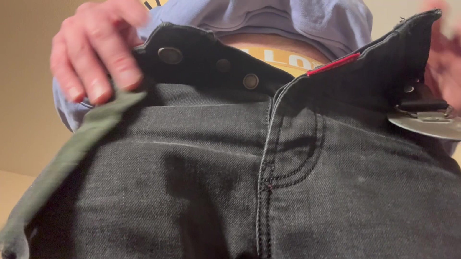 The guy shows a dangling dick and teases with his ass.