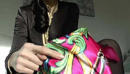 Атласный фетиш: горячая мастурбация игра, леди Victoria Valente