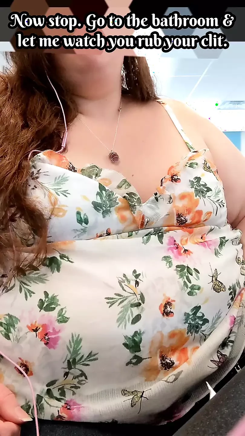 BBW LG doing as Daddy says at work while being quiet ASMR controlled masturbating