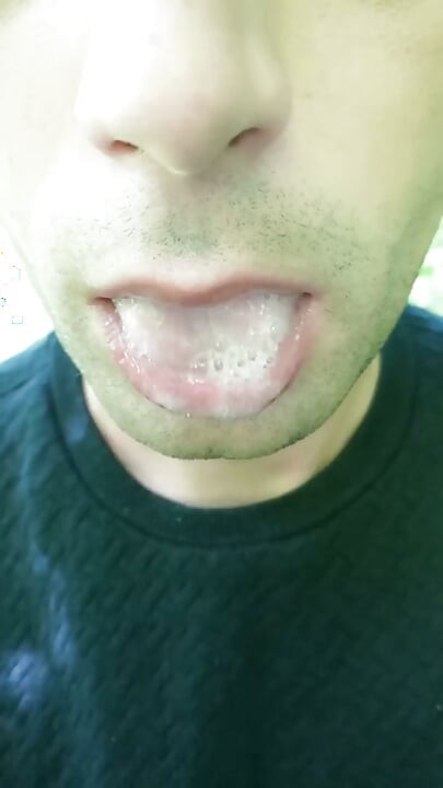 Showing Cum Load in Mouth and Swallowing - Solo Cum Play After Getting Cum in Mouth