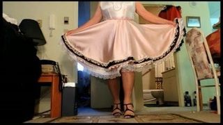 Sissy Ray 7 (белая атласная юбка и трусики)