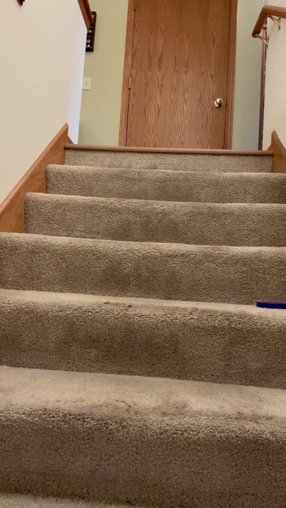 Jaw-dropping moment from "Stoking and dildo on the stairs"