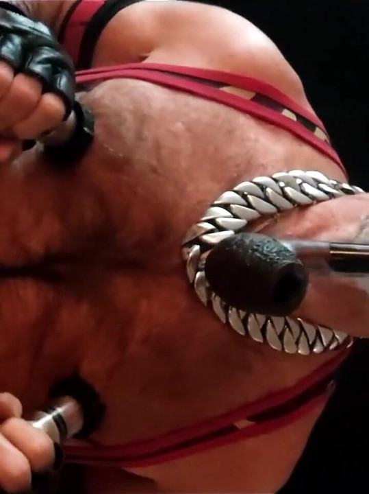 Stepdad Smoking Pipe and Pumping Nips