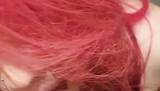 Sloppy Wet & Messy Hairjob with Cum in Hair