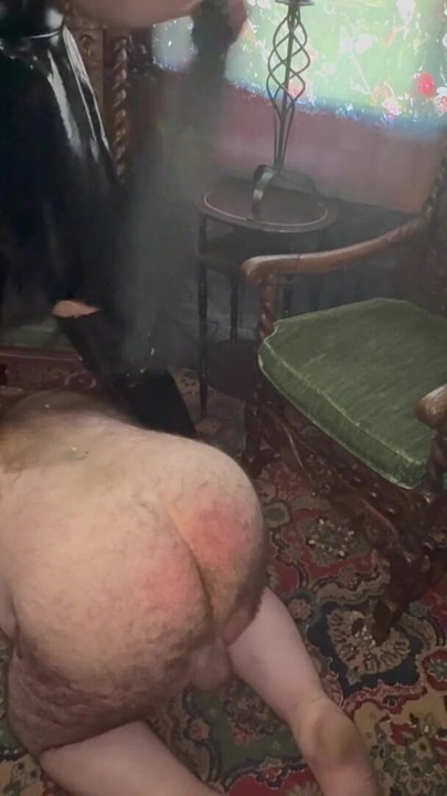 Domina Satana and  Miss Nova Raye teach Booboo manners | Clip 1