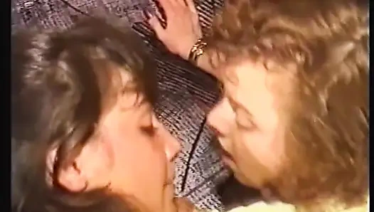 Two Vintage Busty MILFs with Hairy Pussy Fucked and Cummed in Mouth by a Big Cock