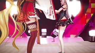 Mmd R-18 anime meisjes sexy dansclip 253
