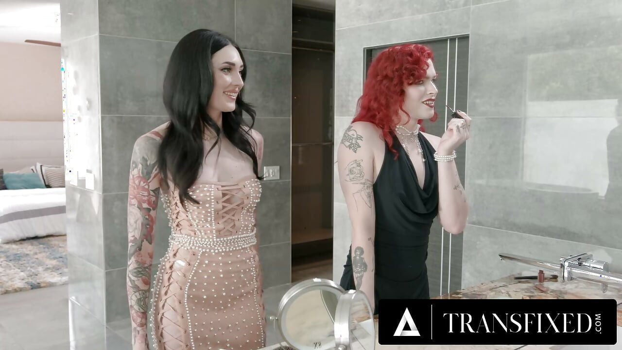 TRANSFIXED - Charlotte Sins Turns Jealousy Practice Into Hardcore Trans Fucking