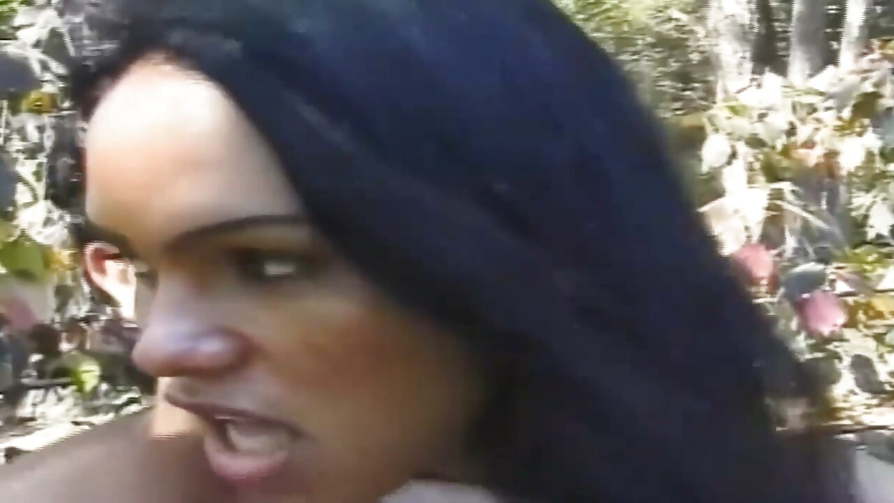 Busty Brunette MILF Rides Thick Cock Outdoors