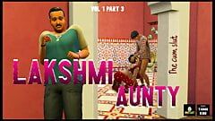Hindi - Part 2 - Desi Satin Silk Saree Aunty Lakshmi Cheating on her husband - Wicked Whims